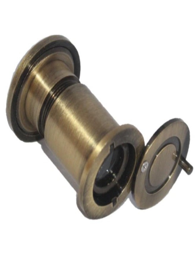 RiseOm Brass Door Peephole (Door Eye) 180 Degree Viewer (Shutter-Antique-3") - Image 2